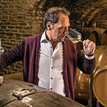 Weinprobe im Keller