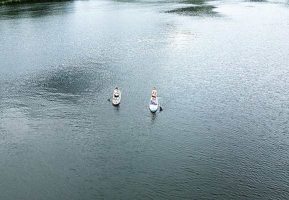 Kanu fahren an der Mosel