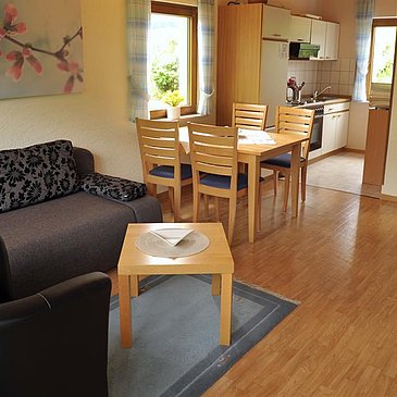 Ferienwohnung Wohnbereich u. Küche
