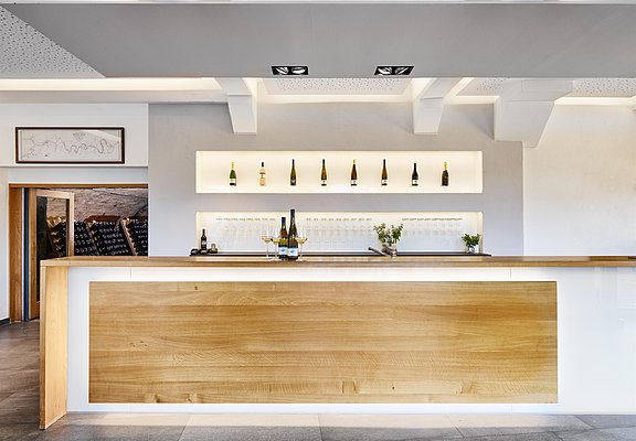 Theke in der Vinothek