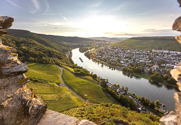 Aussicht von der Burg Landshut auf die Mosel