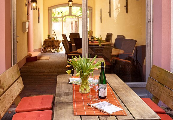 Essen im Weingut