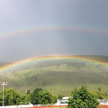 Rainbow, view from our Restaurant Eugenspiegel