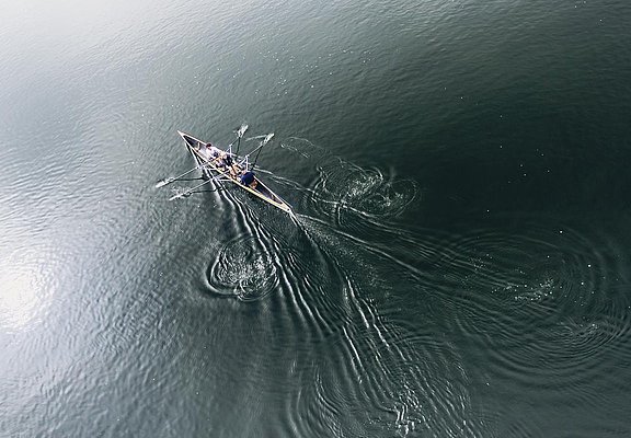 Ruderer auf der Mosel