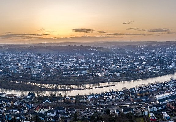 Blick über Trier bei der Mariensäule