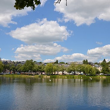 Blick auf das luxemburgische Moselufer in Remich
