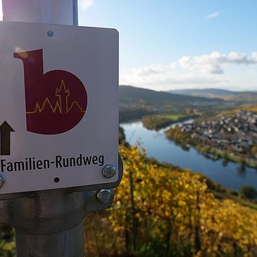 Beschilderung entlang der Strecke