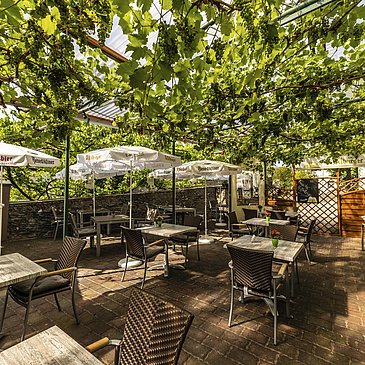 Terrasse mit Schatten