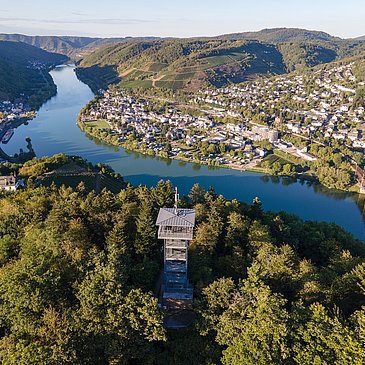 Mosel - Prinzenkopfturm -Alf - Bullay -Doppelstockbrücke