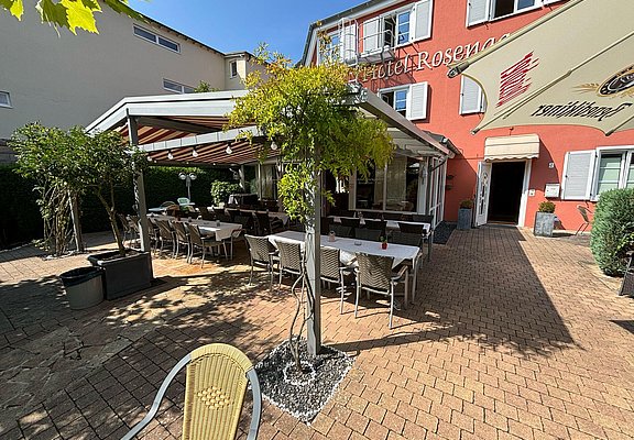 Hotel Rosengarten Außenterrasse