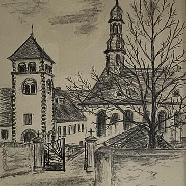 Zuschnitt Zeichnung Kloster Filzen