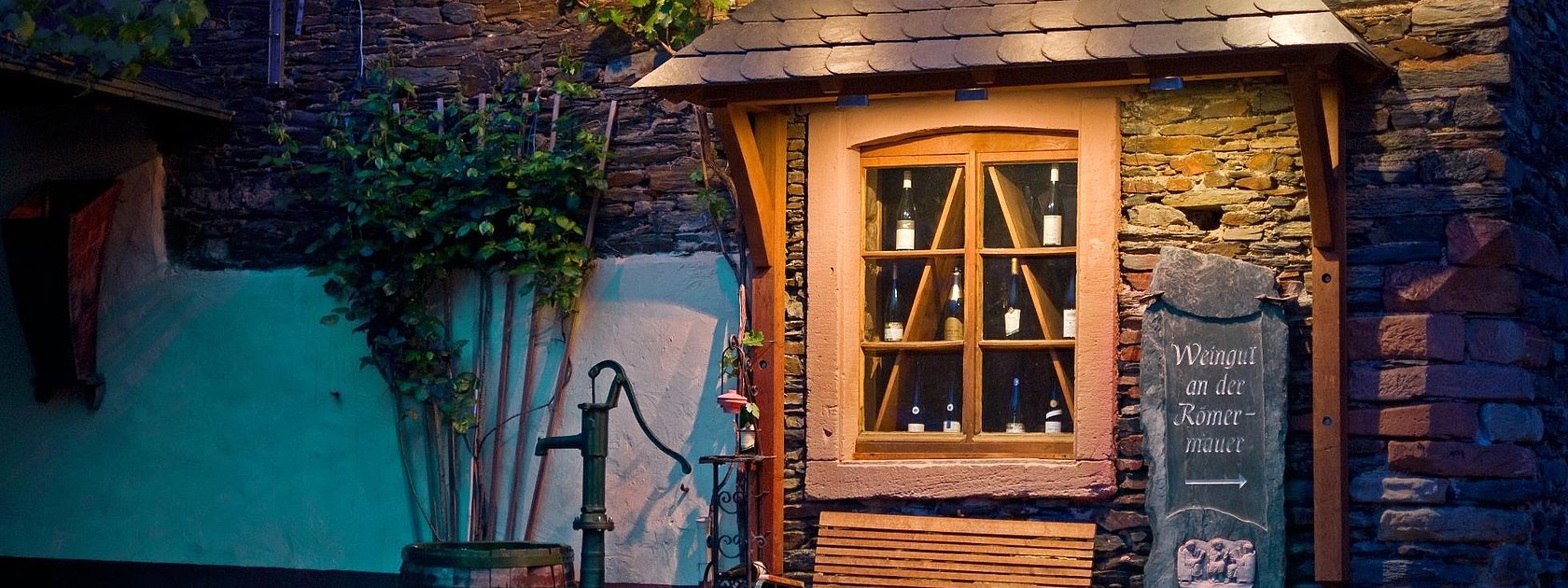 Weingut abends