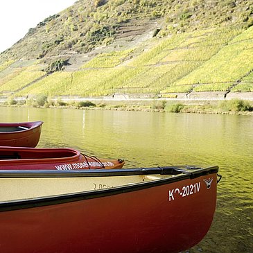 Kanus in der Mosel