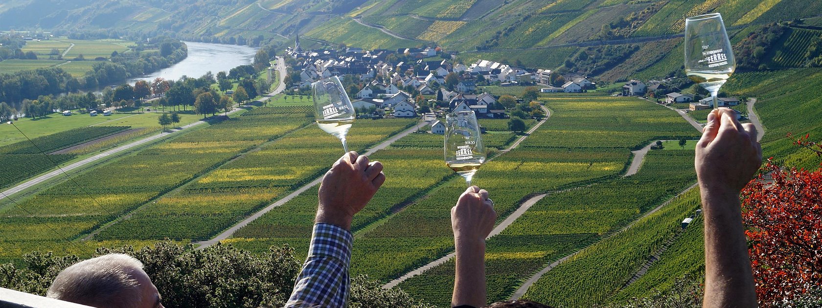 Blick auf das Weindorf Kesten