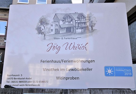 Weinhaus Jörg Weirich Schild