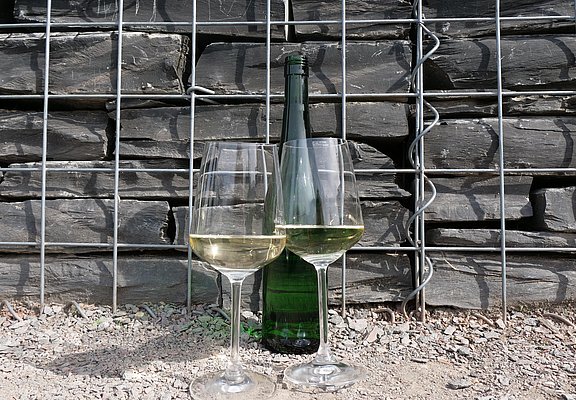 Weingenuss im Weinberg an der Mosel
