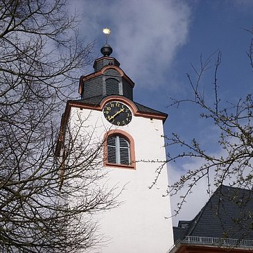 Kirchturm der ev. Kirche in Kleinich