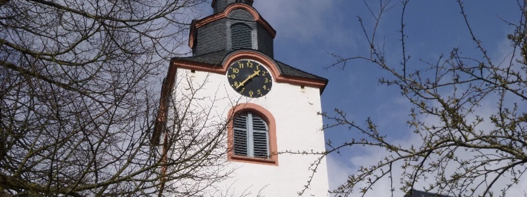 Kirchturm der ev. Kirche in Kleinich