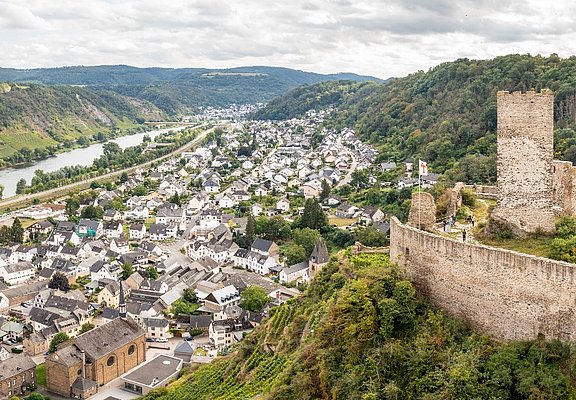 Aussicht auf Kobern-Gondorf und die Niederburg